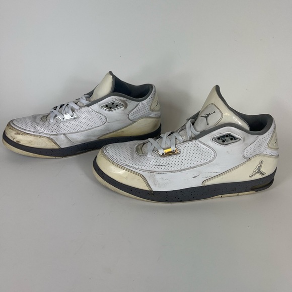 Jordan After Game 428825-102 White/ Metallic Silver CMNT GRY Mens Size 15 - Picture 5 of 10